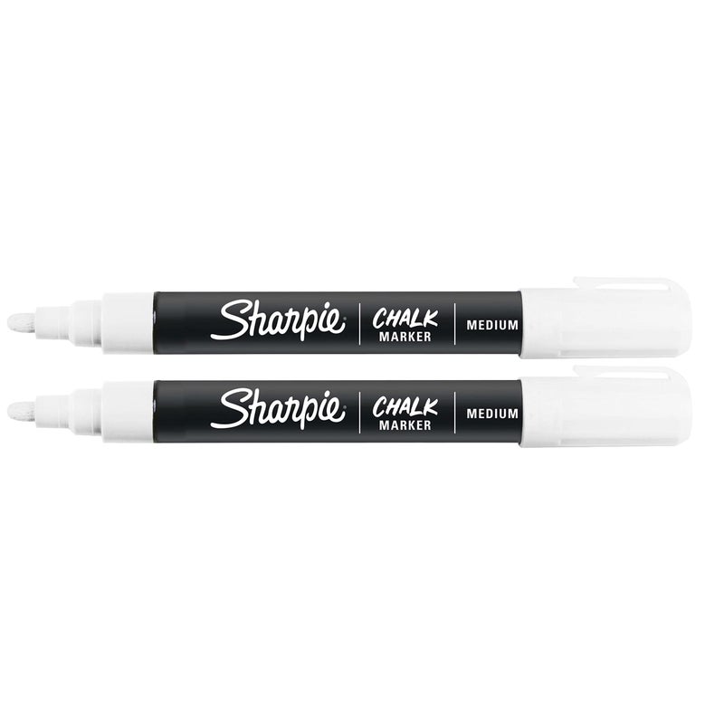 Sharpie Chalk Marker, Wet Erase Markers, White, 2 Count - Image 3